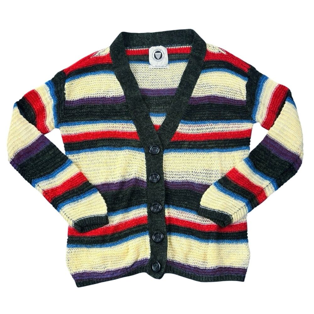 Urban Outfitters Striped Knit Cardigan Small Sweater Multicolor Button Front